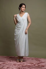 Shimmer Drape Gown