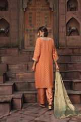 Rustic Embroidered Kurta Set