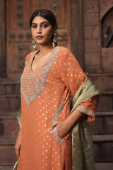Rustic Embroidered Kurta Set