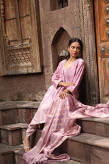 Lilac Kalidar Embroidered Kurta Set