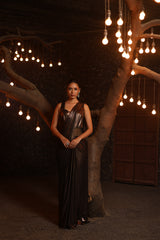 Bronze Saree Gown