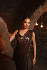 Bronze Saree Gown