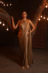 Golden Cowl Saree
