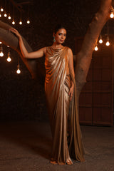 Golden Cowl Saree