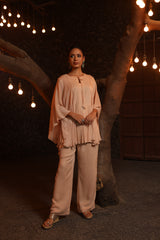 Soft Pink Sequin Kaftan Set