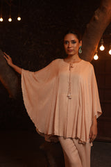Soft Pink Sequin Kaftan Set