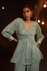 Mint Shimmer Co-ord Set