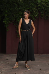 Black Drape Dress