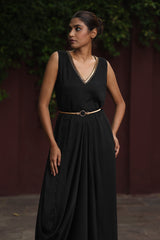 Black Drape Dress