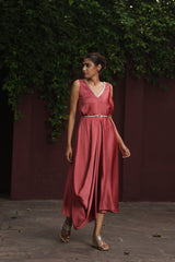 Rust Drape Dress