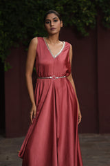 Rust Drape Dress