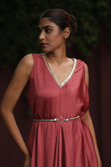 Rust Drape Dress