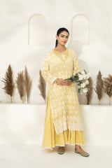 Pastel Yellow Layered Kurta