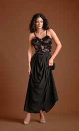 Embellished Bustier & Flowing Skirt