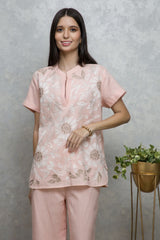 Aari Embroidered Linen Co-ord Set