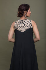 Gota Embroidered Asymmetrical Tunic