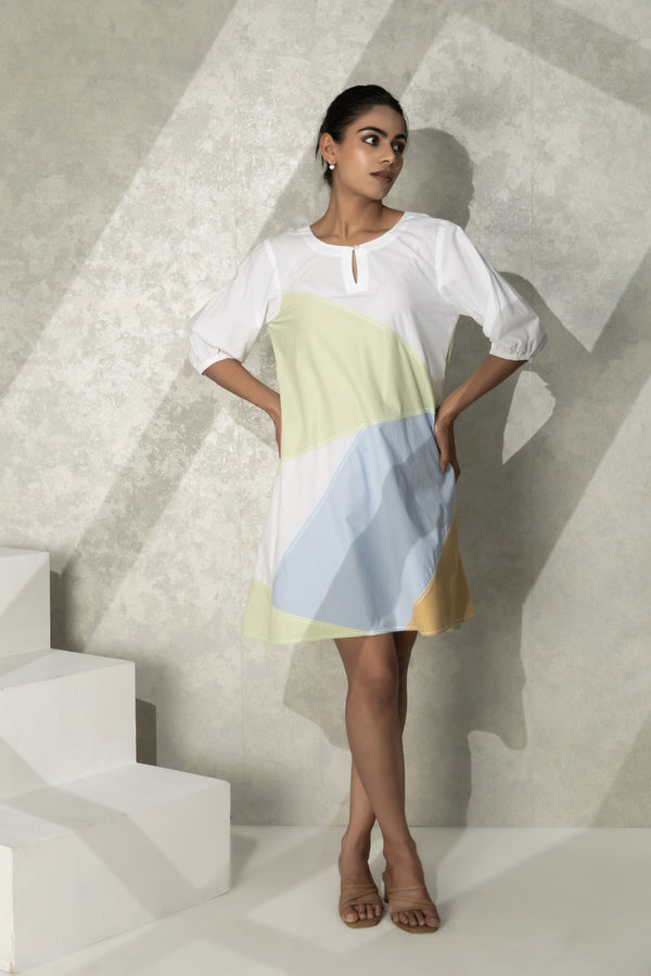 Cotton Color block Dress
