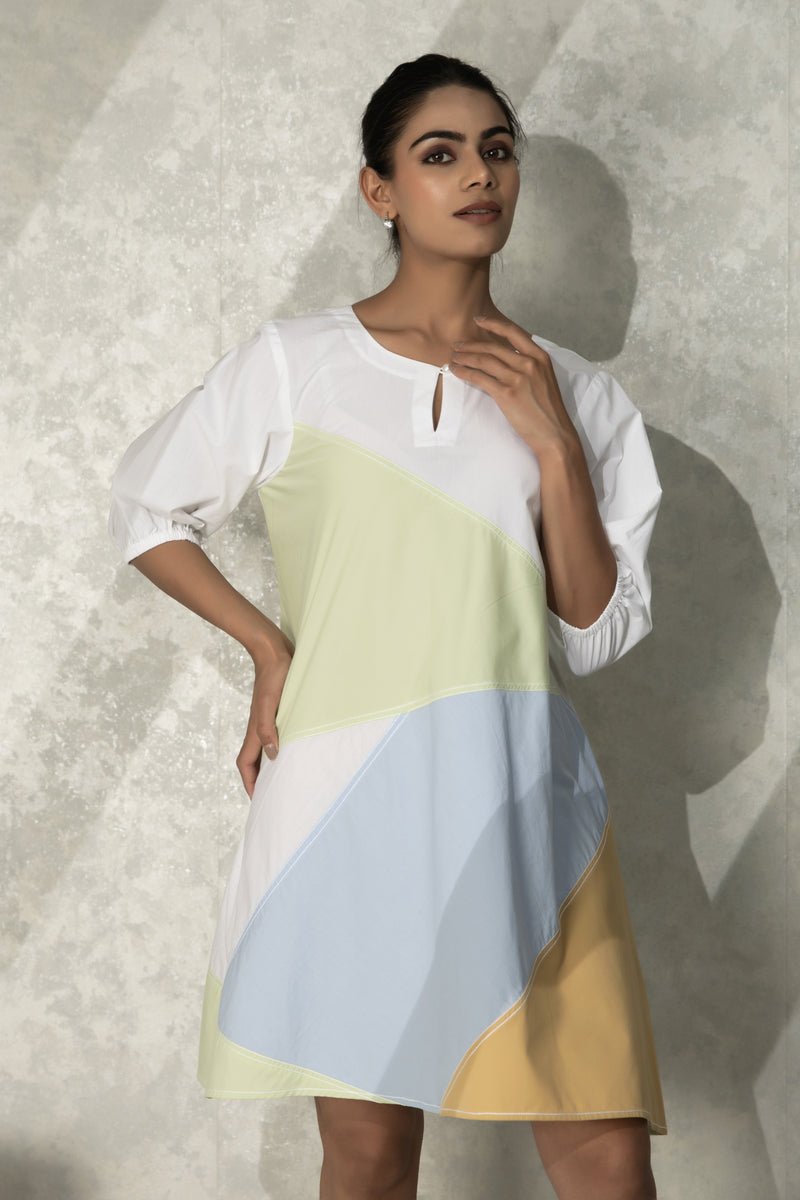 Cotton Color block Dress