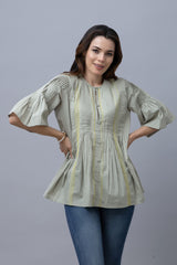 Cotton Tucks Top