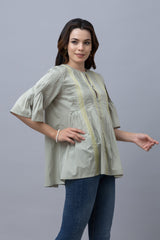 Cotton Tucks Top