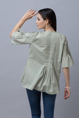 Cotton Tucks Top