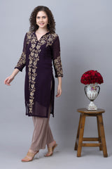 Georgette Embroidered  Tunic