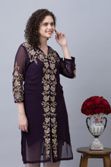 Georgette Embroidered  Tunic