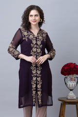 Georgette Embroidered  Tunic