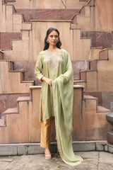 Sage Green Dori Embroidered Kurta Set