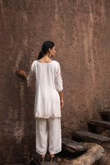 White Organza Embroidered Set