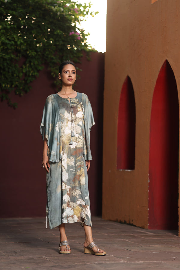 Printed Kaftan Dress