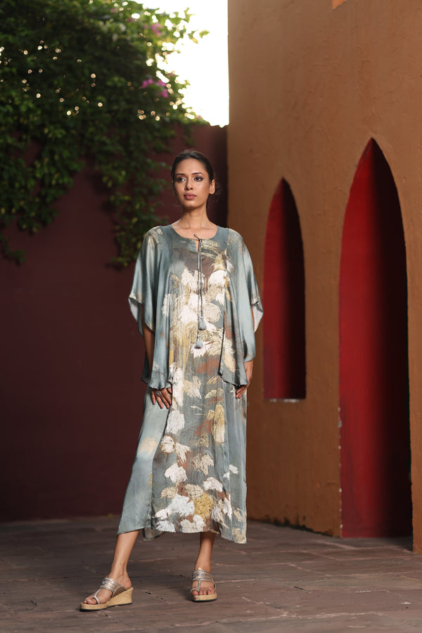 Printed Kaftan Dress