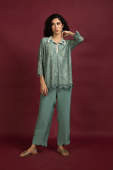 Chandelier Top With Crepe Pants