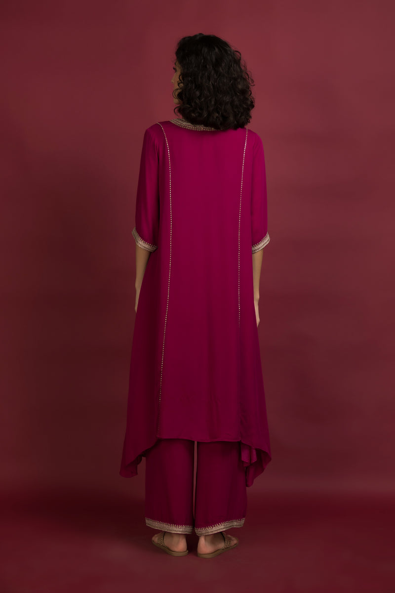 Plum Dori Embroidered Kurta Set