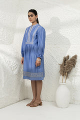 Embroidered Chanderi Dress