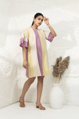 Color Block Linen Dress