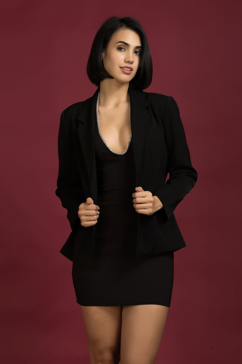 Black Tailored Fit Blazer