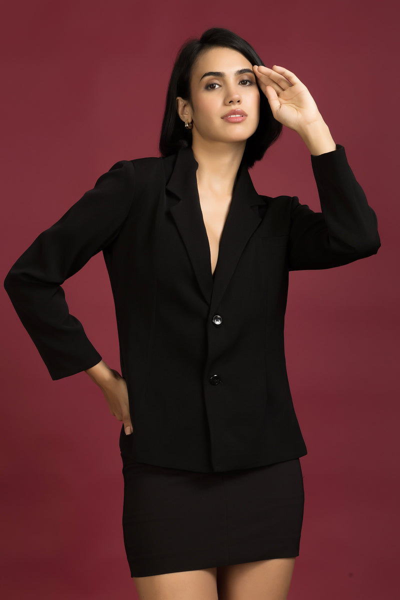 Black Tailored Fit Blazer