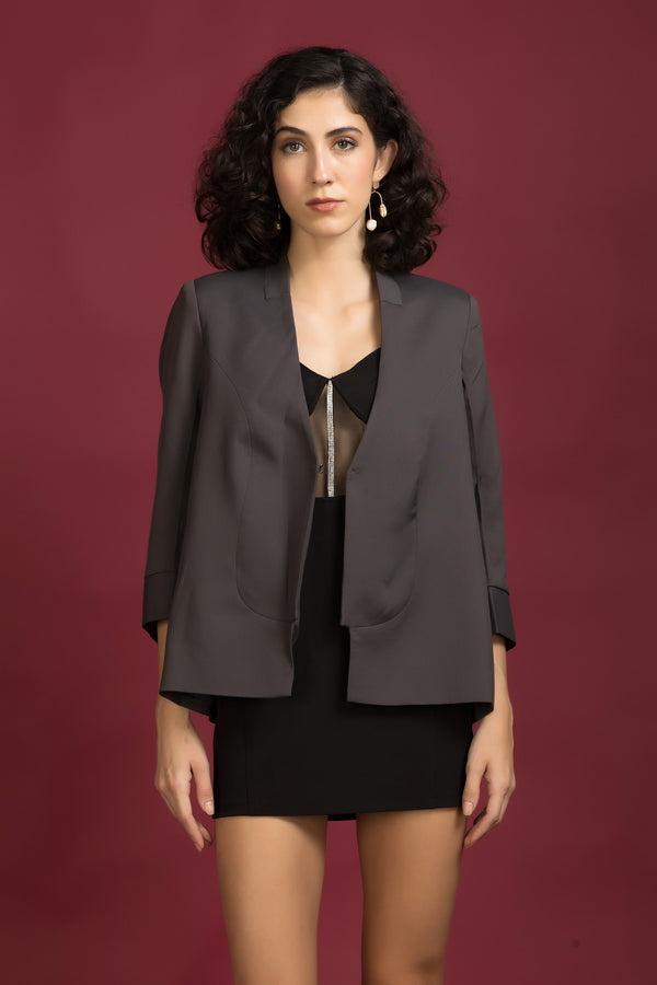 Charcoal Tailored Fit Blazer