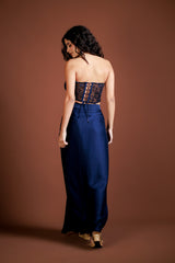 Evening Glam Drape Skirt Set