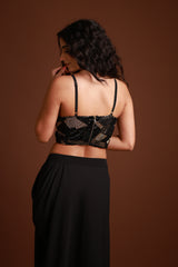 Embellished Bustier & Flowing Skirt