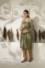 Chanderi Dori Embroidered  Kurta Set
