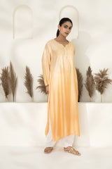 Ombre Lucknowi Tunic  With Embroidered Pants