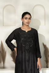 Lucknowi Cotton Tunic  With Dhoti Pants