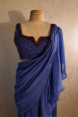 Organza Ruffled Saree