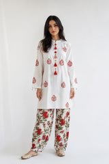 Pomegranate Hand Block Printed Kurta Set