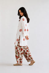 Pomegranate Hand Block Printed Kurta Set