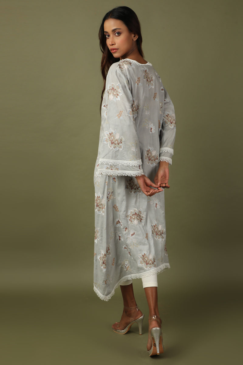 Asymmetrical Embroidered Tunic