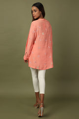 Embroidered Salmon Pink Tunic