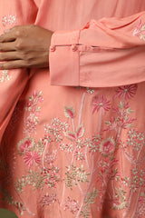 Embroidered Salmon Pink Tunic